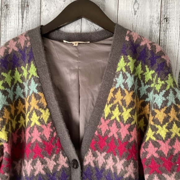 Marc Jacobs Multicolored Star Knit Mohair Cardigan size small - Picture 4 of 10